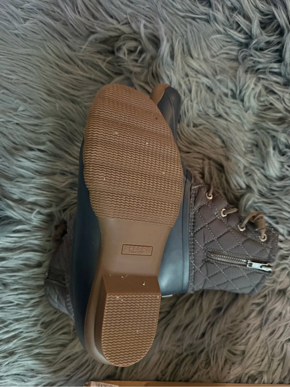 NEW Sperry Saltwater Quilted Duck Boots - Size 8.5 | Color: Brown